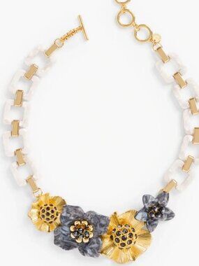 NWOT TALBOTS Flowers Statement Necklace.